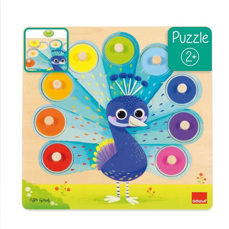 Puzzle madera pavo real-0