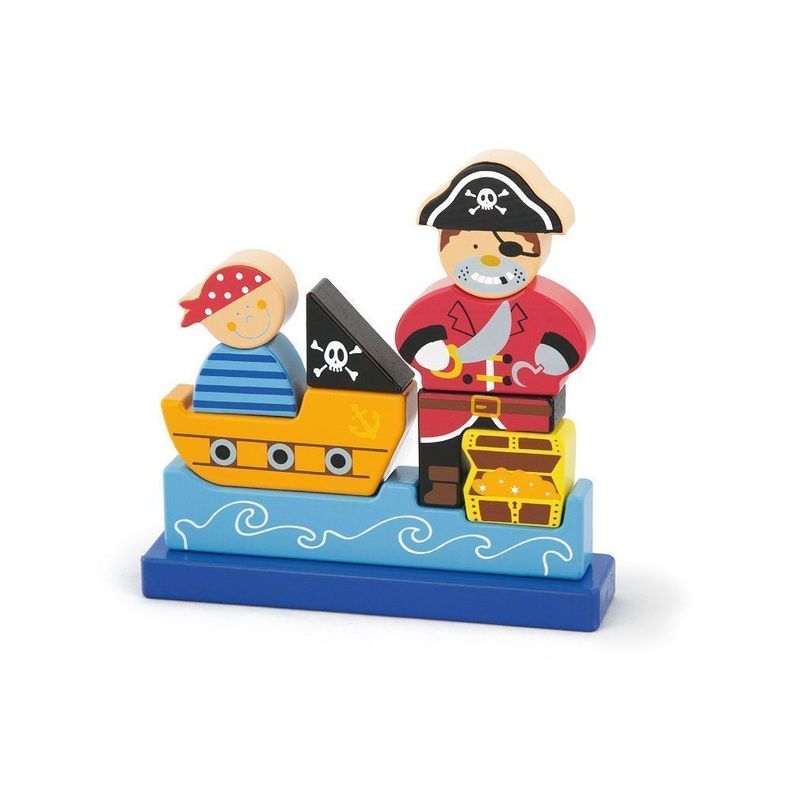 Juguete Madera Puzzle Magnetico 9pz Pirata-0