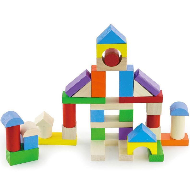 Juego De Bloques De Construcción. Madera. 100 Pzas.-2