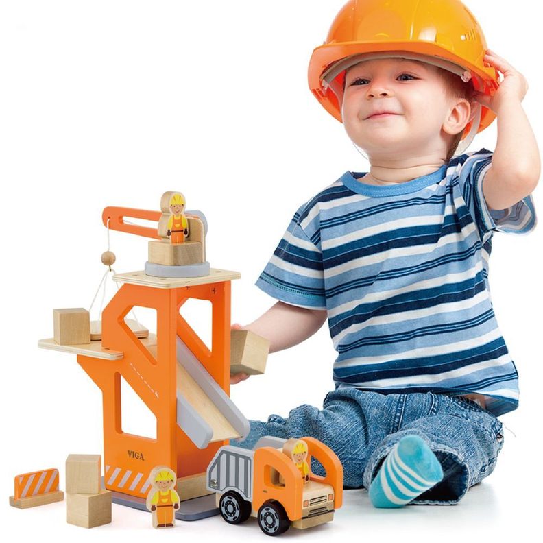 Juguete Madera Play Set Grua -2
