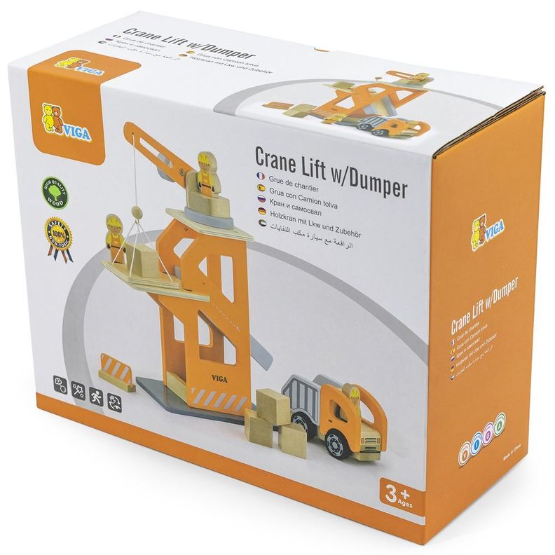 Juguete Madera Play Set Grua -3