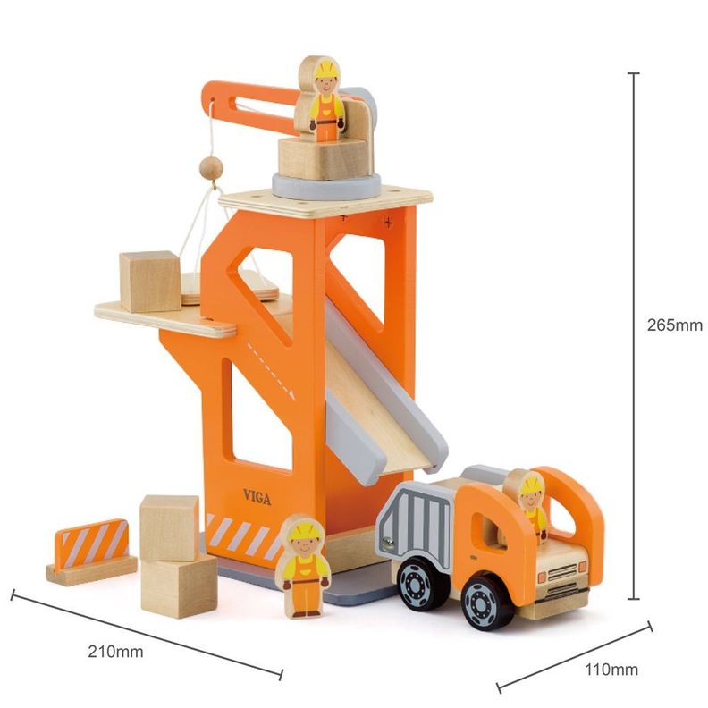 Juguete Madera Play Set Grua -1