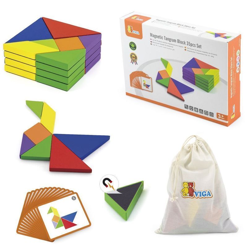 Juego Magnetico Tangram Magnetico 35 pz -0
