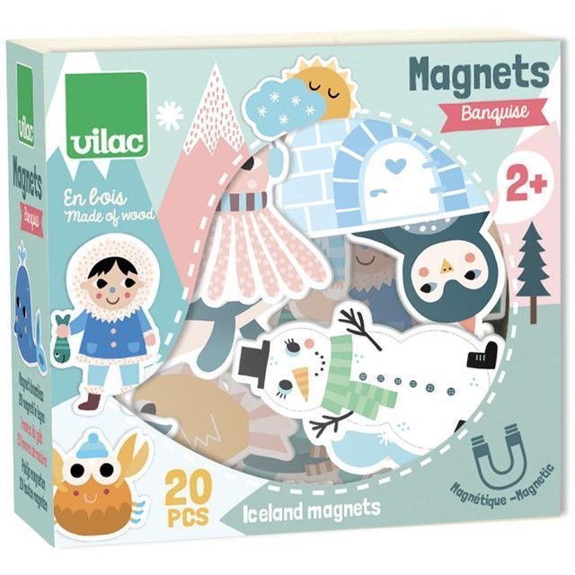 Juguete Madera Animales Polares Magneticos -1