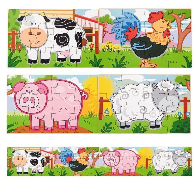 Juguete Madera 4 Puzzles 48 Pz  -1