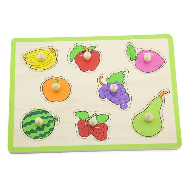 Juguete Madera Puzzle Frutas Tarugos-0