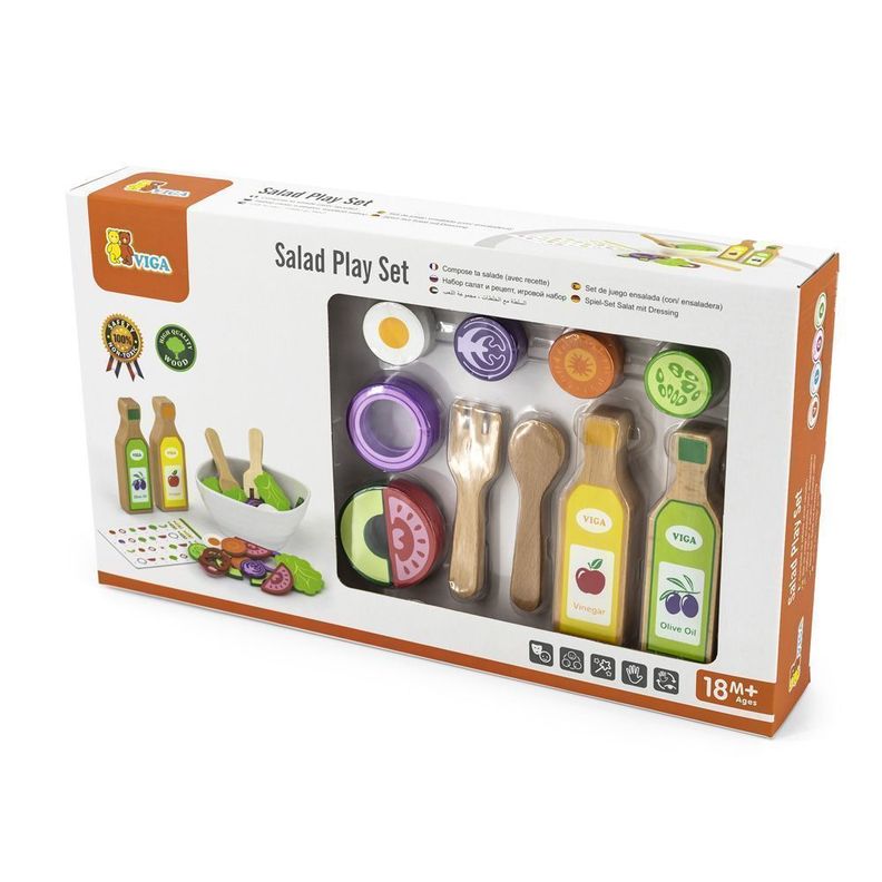 Juguete Madera Set Juego Ensalada -1
