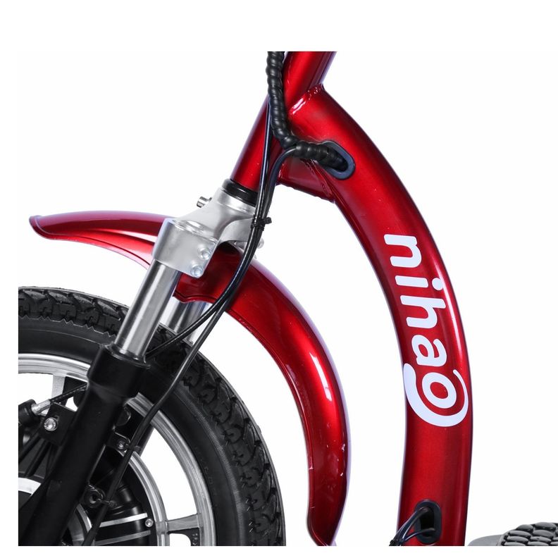 TRICICLO ELÉCTRICO SCOOTER DE PASEO DE 3 RUEDAS PARA ADULTO ROJO-3