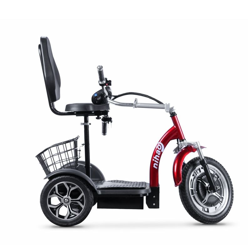 TRICICLO ELÉCTRICO SCOOTER DE PASEO DE 3 RUEDAS PARA ADULTO ROJO-4
