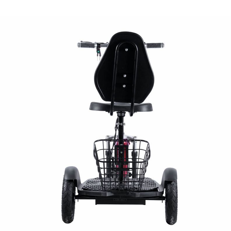 TRICICLO ELÉCTRICO SCOOTER DE PASEO DE 3 RUEDAS PARA ADULTO ROJO-2