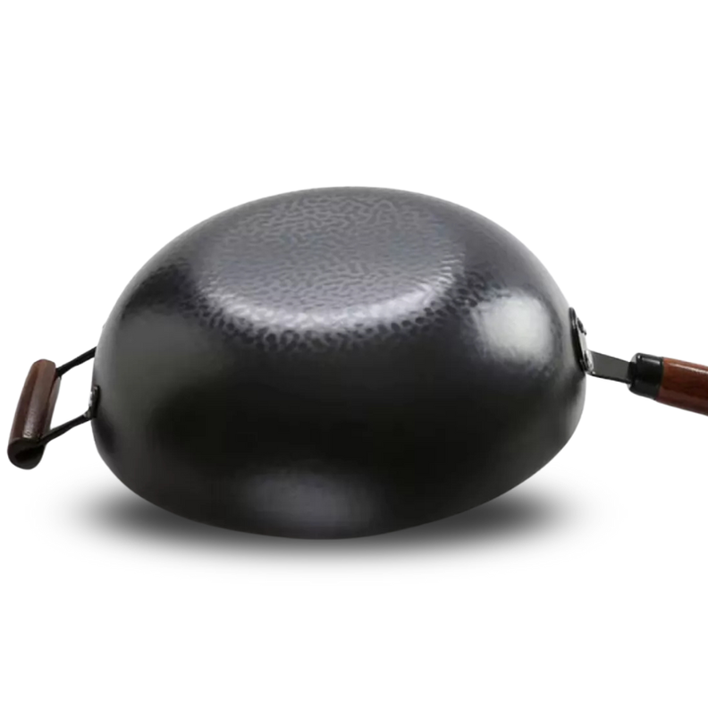 Sartén Premium Wok de Hierro Forjado 32 cm con Mango de Madera-1