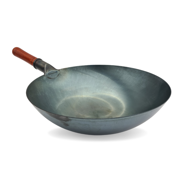 Wok tradicional chino de 38cm acero al carbono.-1
