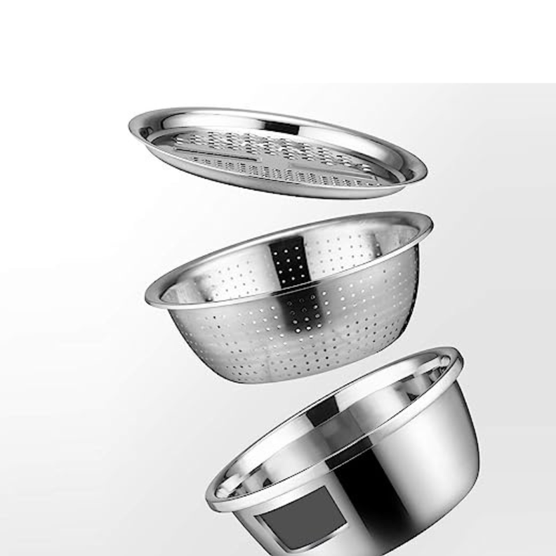 Set 1 Bowls 2 coladores Acero Inoxidable