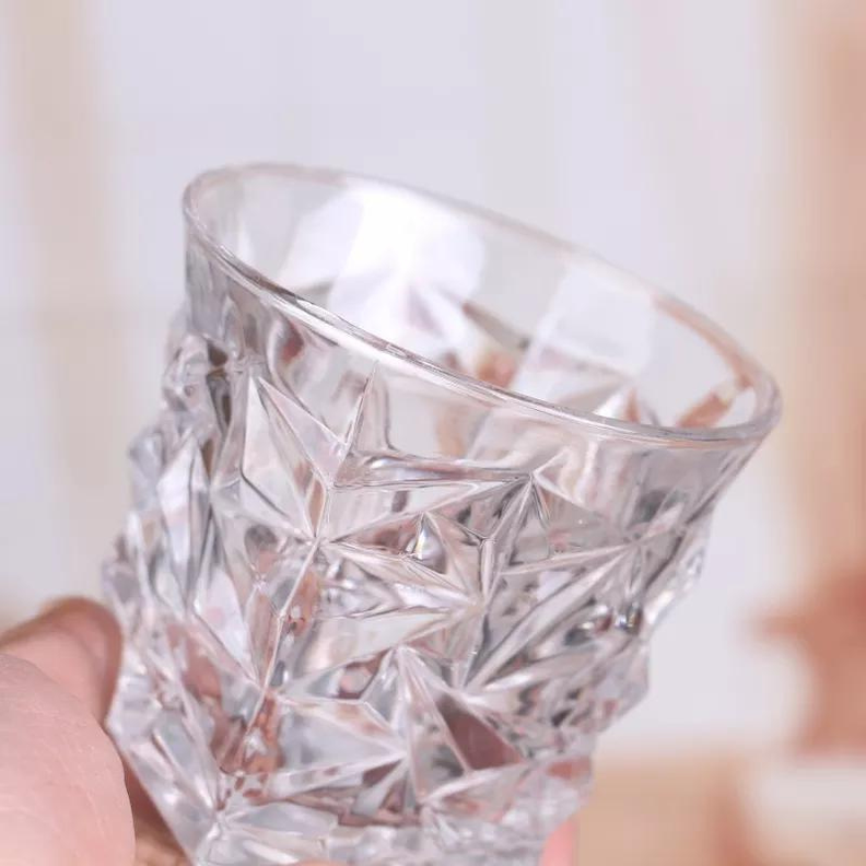 Set 6 Vasos Whisky con diseño de hielos estilo moderno y elegante.-2