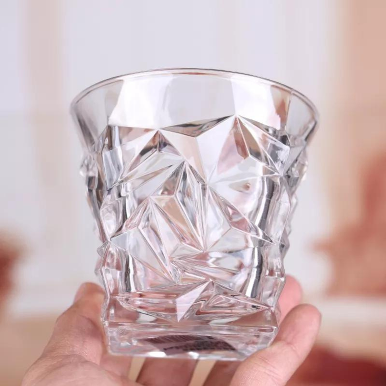 Set 6 Vasos Whisky con diseño de hielos estilo moderno y elegante.-4