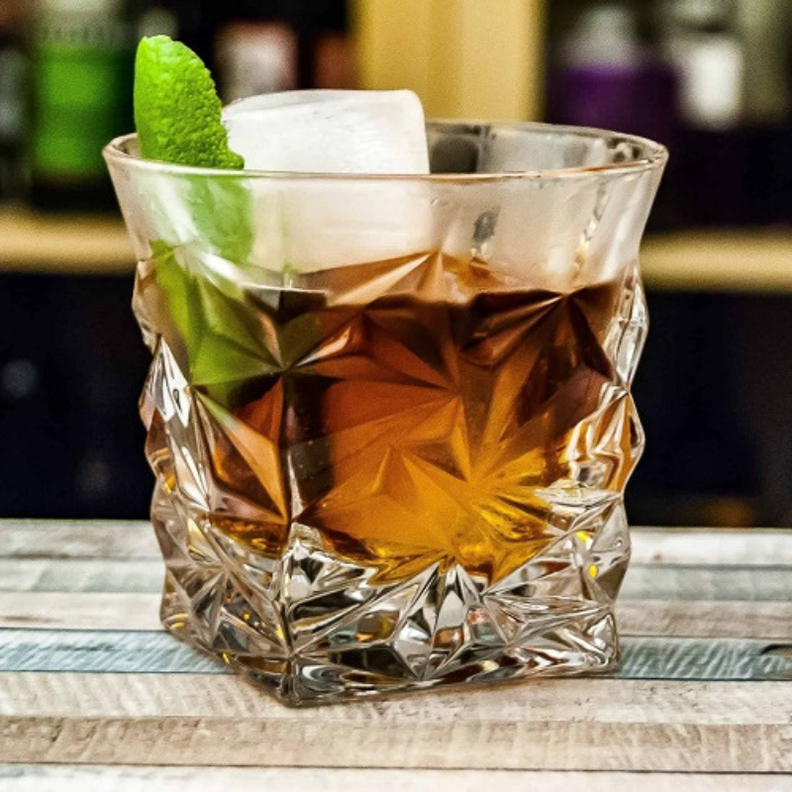 Set 6 Vasos Whisky con diseño de hielos estilo moderno y elegante.-6