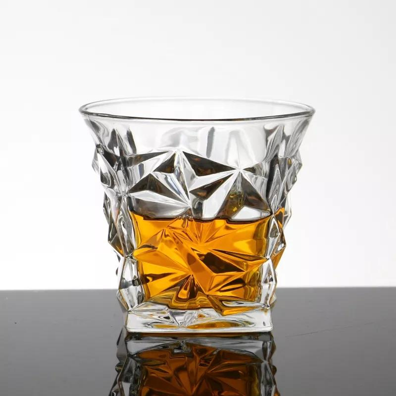Set 6 Vasos Whisky con diseño de hielos estilo moderno y elegante.-1