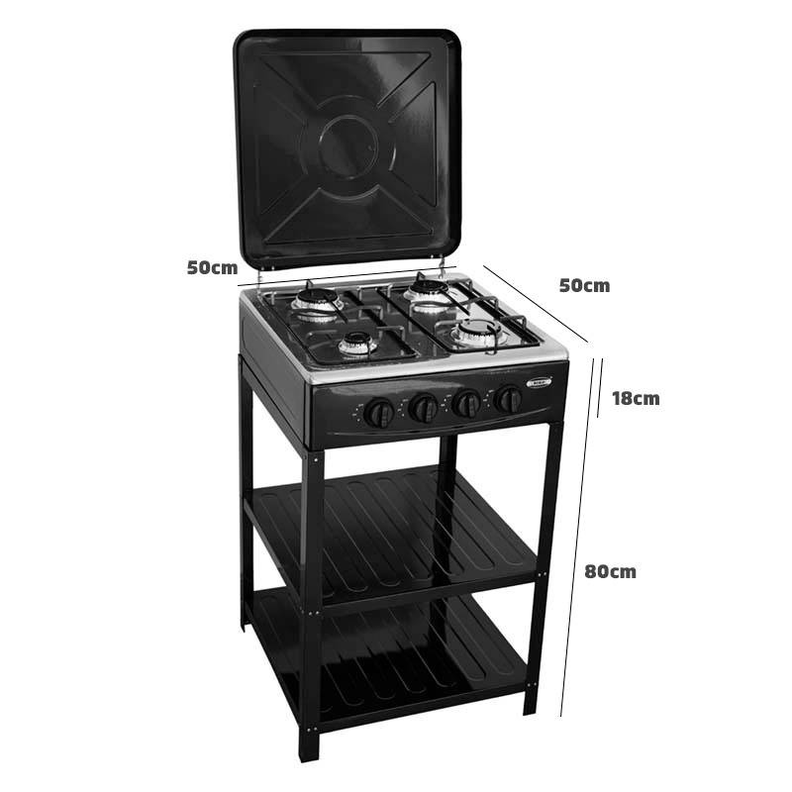 Cocina a Gas Boko Sobremesa 4 Quemadores con patas-1