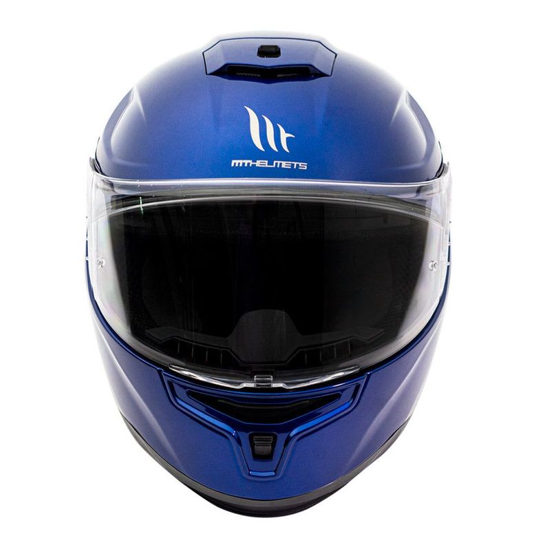 Casco De Moto Mt Helmets Hummer Solid A7 Azul + Regalo-0