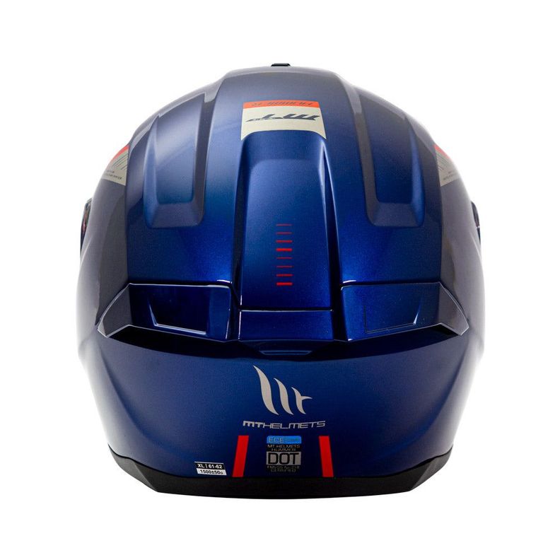 Casco De Moto Mt Helmets Hummer Solid A7 Azul + Regalo-4