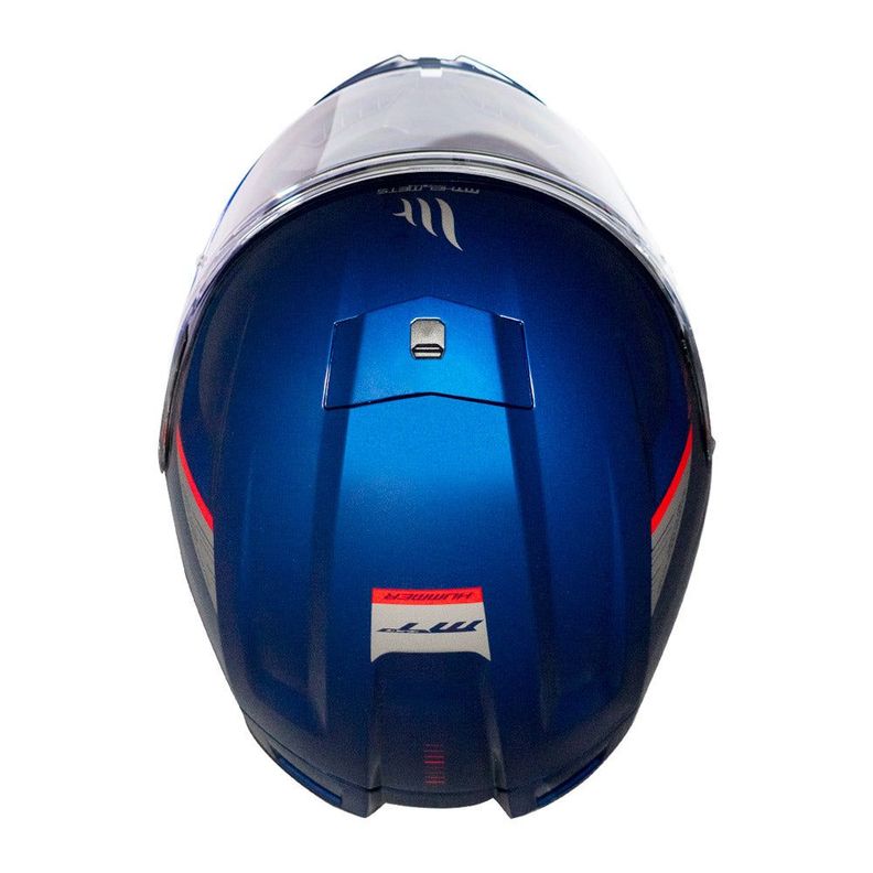 Casco De Moto Mt Helmets Hummer Solid A7 Azul + Regalo-5