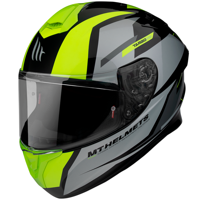 Casco De Moto Mt Helmets Targo Pro Sound A3 Amarillo Fluor-0