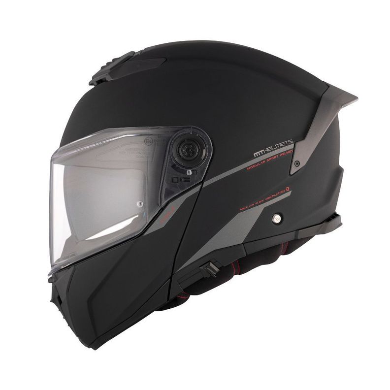 Casco MT Atom 2 SV Solid A1 Negro Mate + Pinlock-0