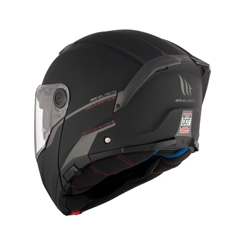 Casco MT Atom 2 SV Solid A1 Negro Mate + Pinlock-3