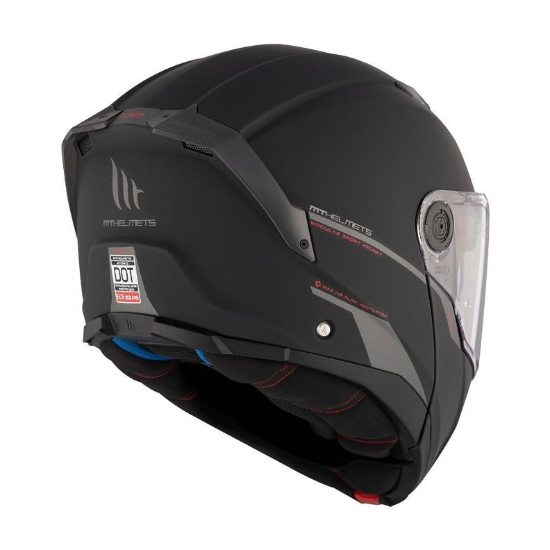 Casco MT Atom 2 SV Solid A1 Negro Mate + Pinlock-4