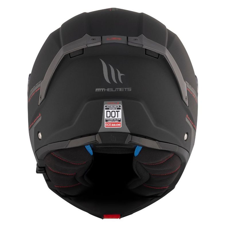 Casco MT Atom 2 SV Solid A1 Negro Mate + Pinlock-5