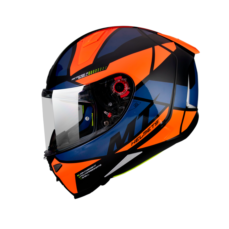 Casco De Moto Mt Helmets Revenge 2 Scalpel A4 Naranja Mate-2