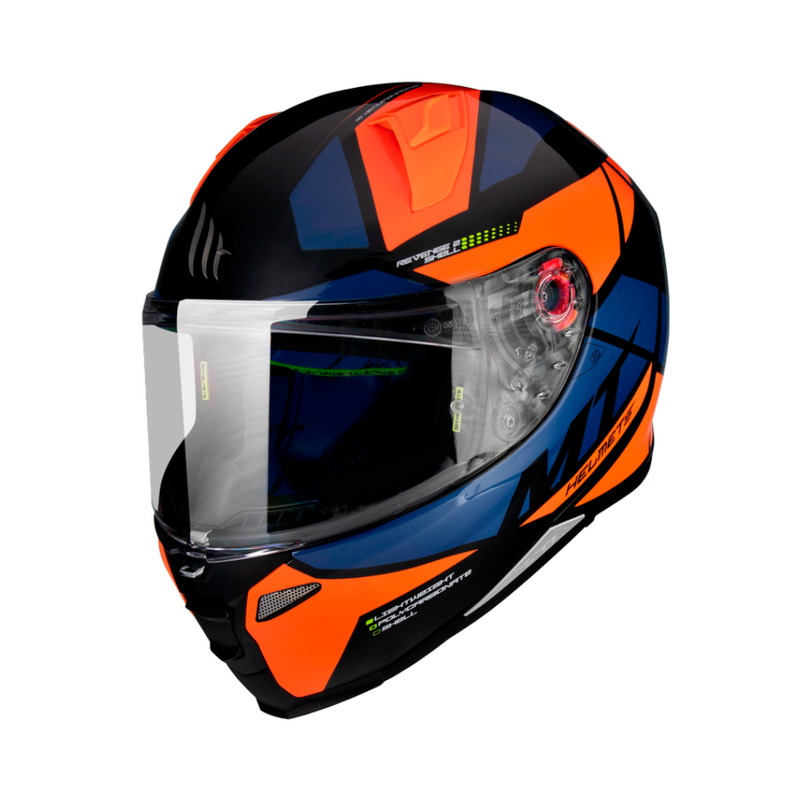 Casco De Moto Mt Helmets Revenge 2 Scalpel A4 Naranja Mate-1