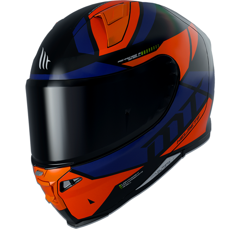 Casco De Moto Mt Helmets Revenge 2 Scalpel A4 Naranja Mate-0