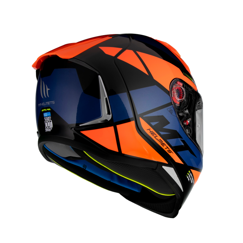 Casco De Moto Mt Helmets Revenge 2 Scalpel A4 Naranja Mate-3