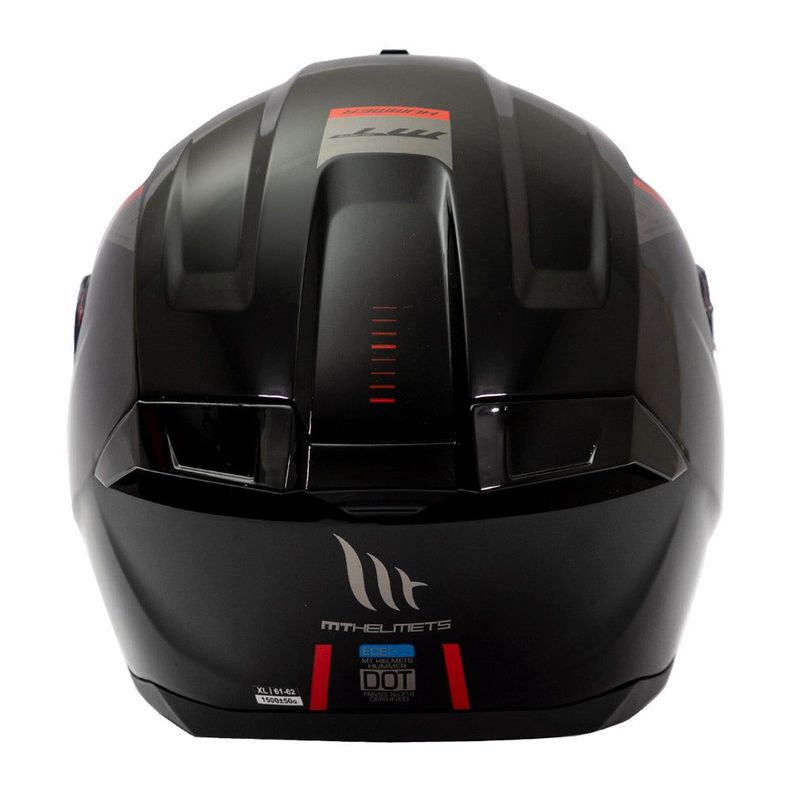 Casco De Moto Mt Helmets Hummer Solid Negro Brillo + Regalo-4