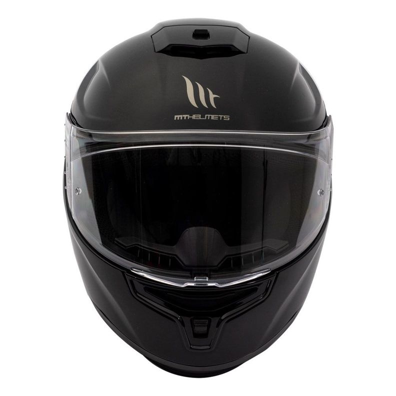 Casco De Moto Mt Helmets Hummer Solid Negro Brillo + Regalo-0
