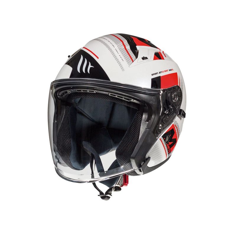 Casco De Moto Mt Helmets - Avenue Sv Sideway C5 Rojo / Perla-0