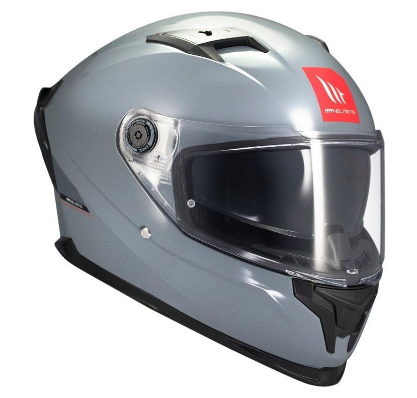 Casco MT Braker SV Solid A12 Gris Brillo-3