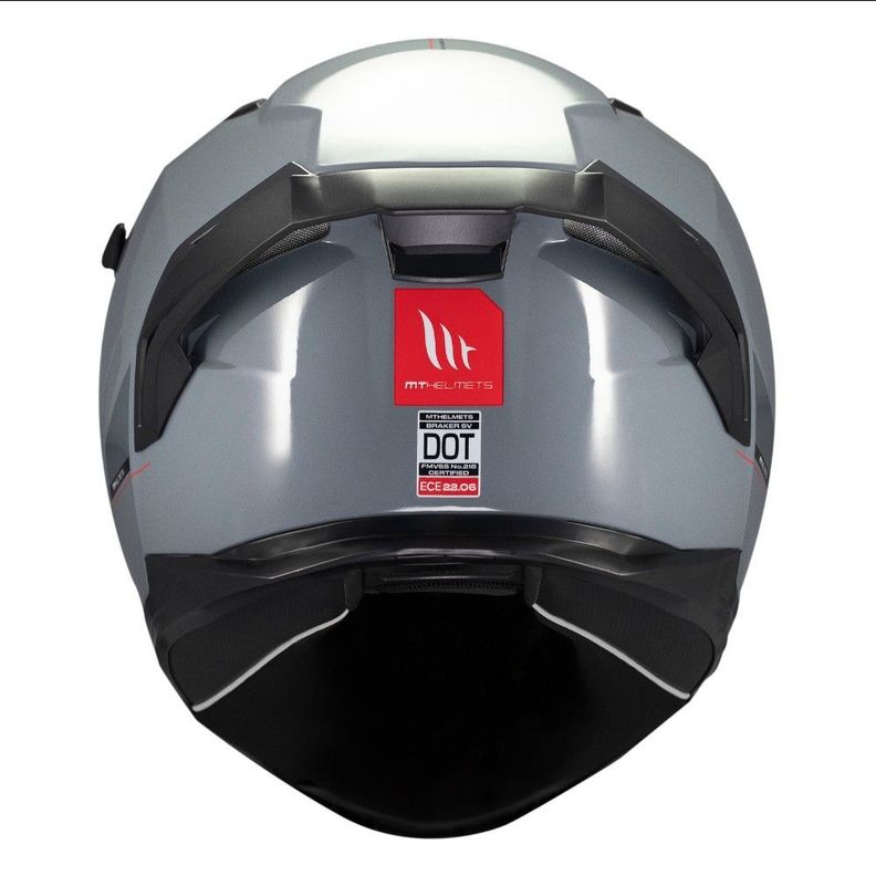 Casco MT Braker SV Solid A12 Gris Brillo-5