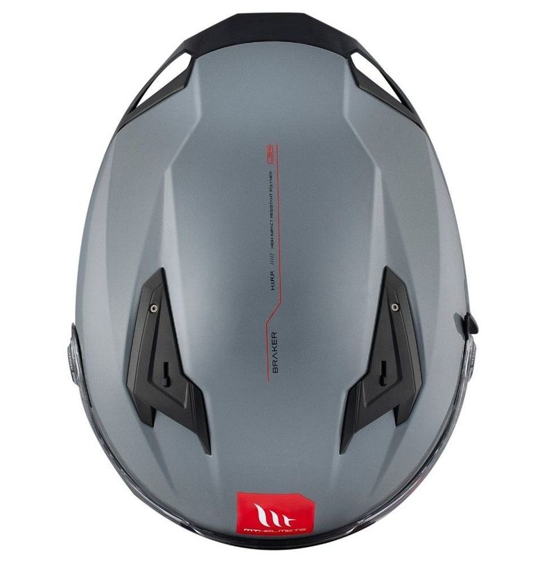Casco MT Braker SV Solid A12 Gris Brillo-6