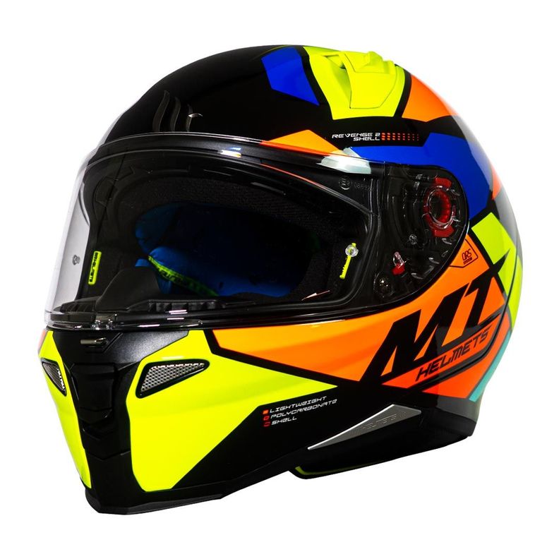 Casco De Moto Mt Helmets Revenge  2 Scalpel C3 Amarillo Fluo-1
