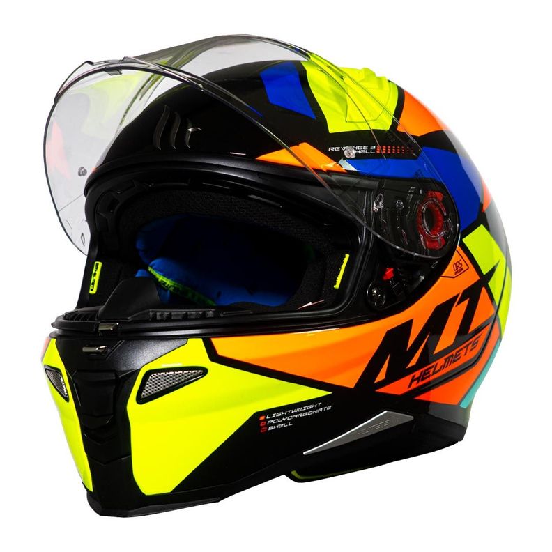 Casco De Moto Mt Helmets Revenge  2 Scalpel C3 Amarillo Fluo-2