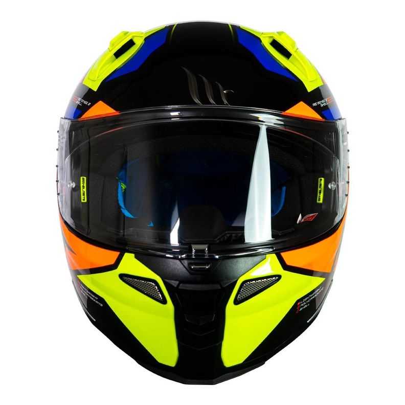 Casco De Moto Mt Helmets Revenge  2 Scalpel C3 Amarillo Fluo-3