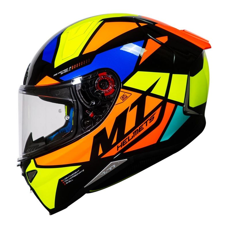 Casco De Moto Mt Helmets Revenge 2 Scalpel C3 Amarillo Fluo