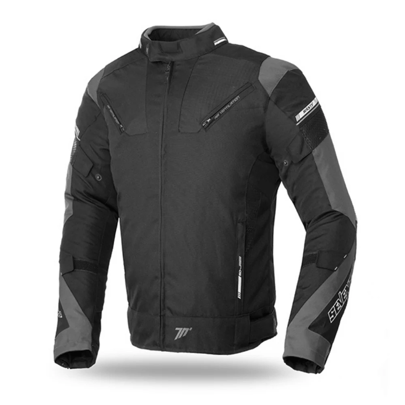 Chaqueta para Moto Seventy SD-JR69 Invierno Hombre Negro/Gris-0