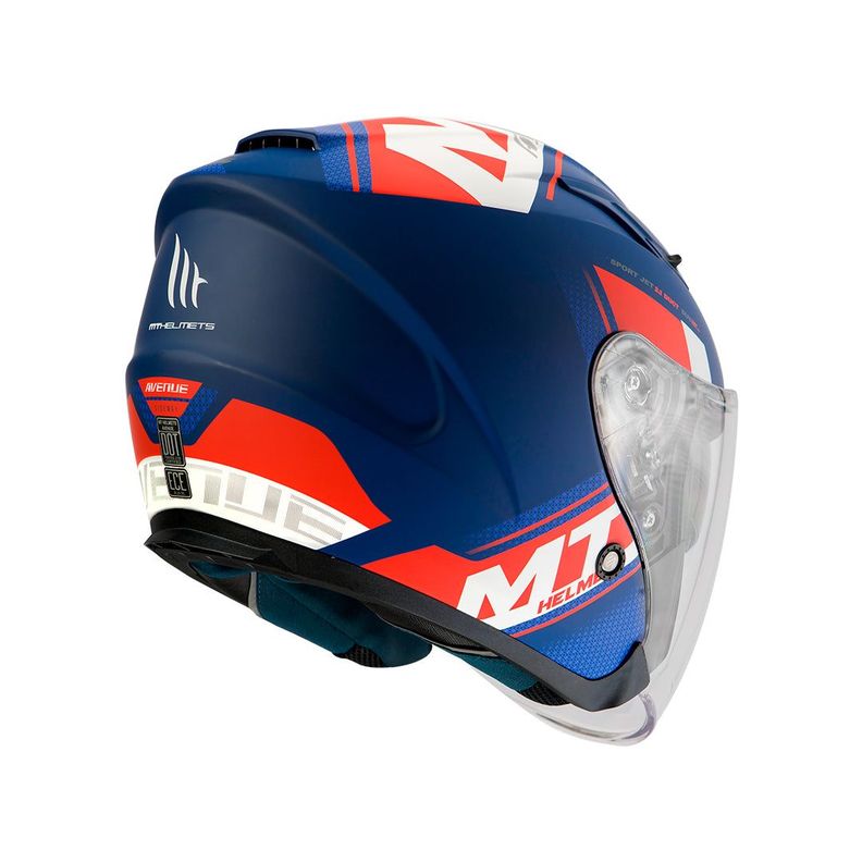 Casco De Moto Mt Helmets Avenue Sideway J0 Blanco Perla Mate-2