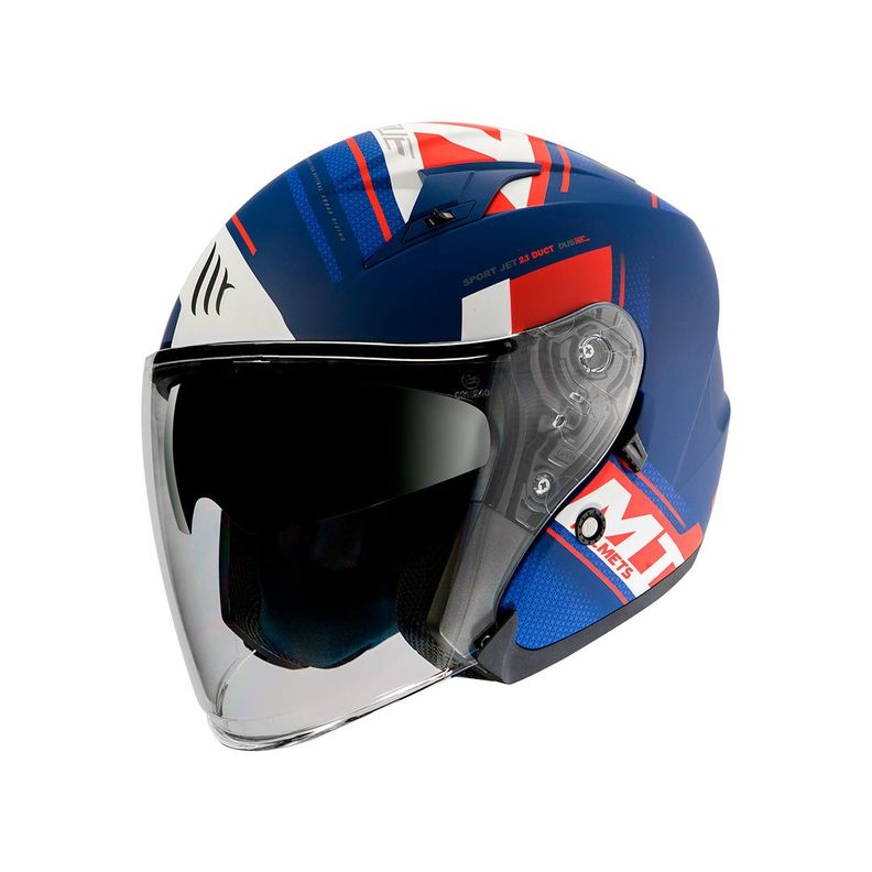 Casco De Moto Mt Helmets Avenue Sideway J0 Blanco Perla Mate-0