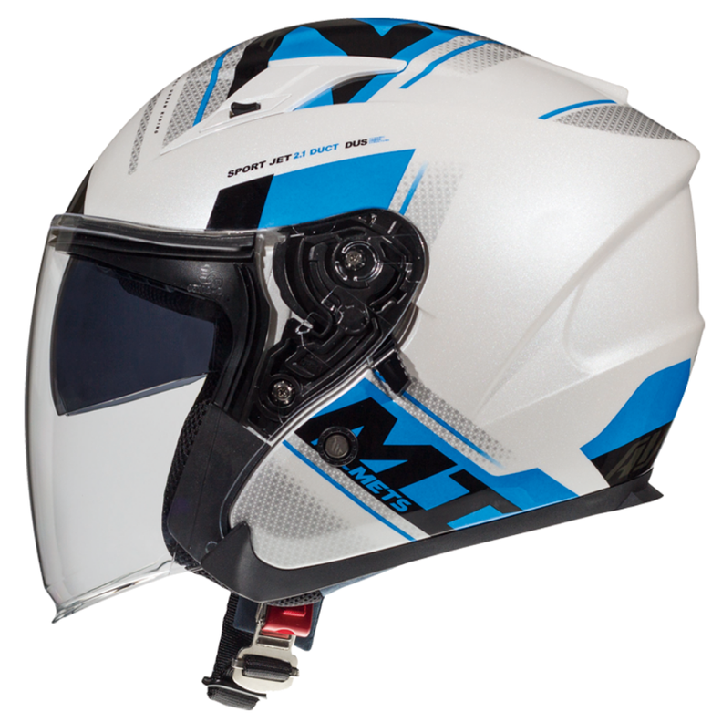 Casco De Moto Mt Avenue Sv Sideway C7 Azul Perla Brillo-1