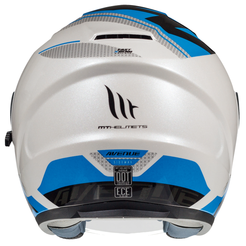 Casco De Moto Mt Avenue Sv Sideway C7 Azul Perla Brillo-2