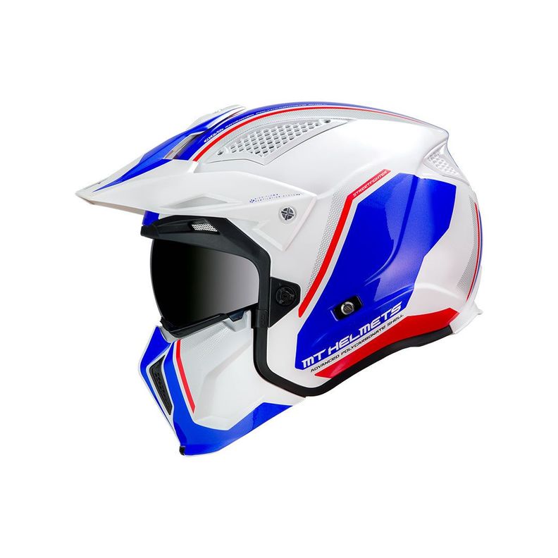 Casco De Moto Mt Streetfighter Sv Twin B7 Azul/perla Brillo-0